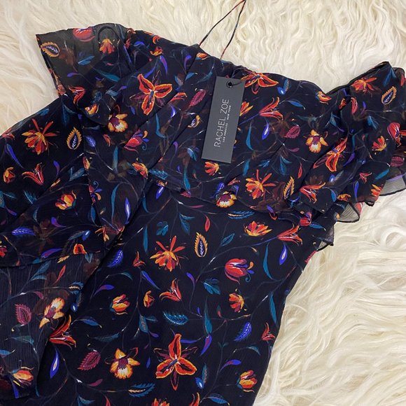 RACHEL ZOE Silk Midi Length Dress - Picture 6 of 9